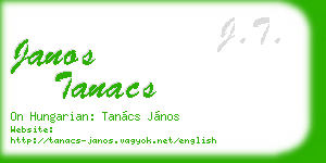 janos tanacs business card