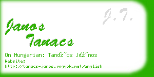 janos tanacs business card